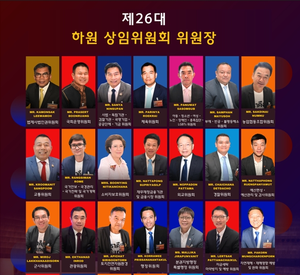 제26대 하원 상임위원회 위원장